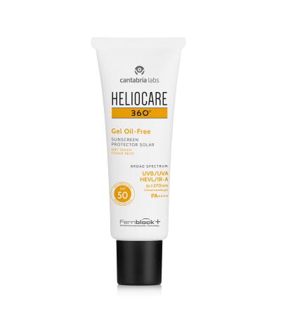 Heliocare 360 Gel Oil Free Spf 50+ Sunblock | واقي شمس هيليوكير للبشرة الدهنية, المختلطة والمعرضة لحب الشباب
